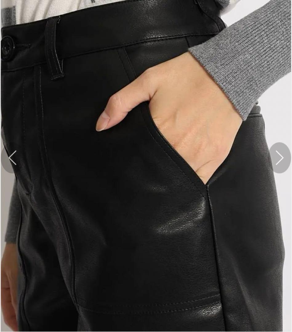 値下げ！新品！レディース フェイクレザー ゴルフショートパンツ 黒 Mサイズ
