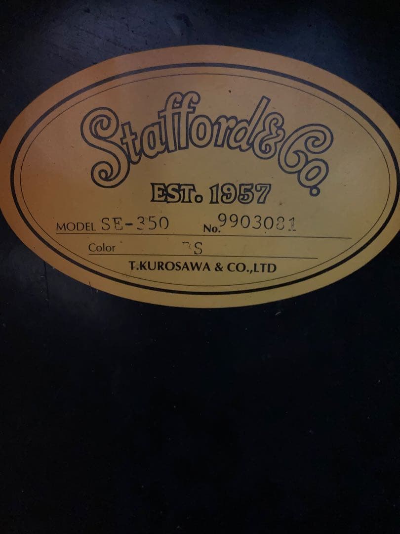【美品】 Stafford SE350エレアコ （クロサワ楽器PB）