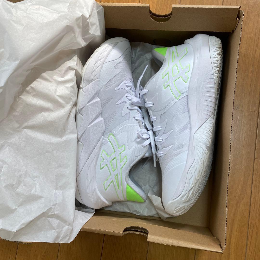 asics アンプレ アルス ロー 2 ホワイト×イエローグリーン24.5cm