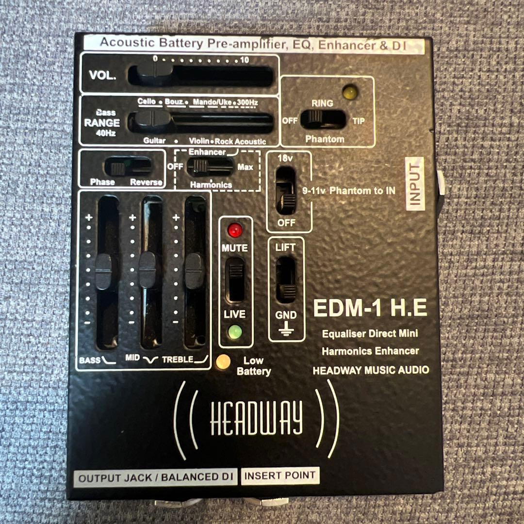 値下げ‼️Headway EDM-1 H.E アコースティック　プリアンプ　D.I