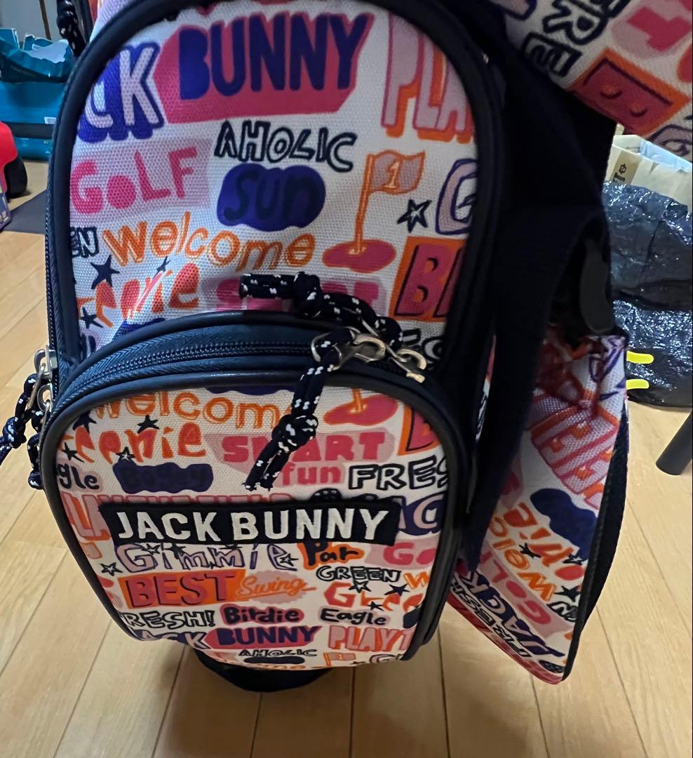 【極美品】ジャックバニー ゴルフ スタンド式 キャディバッグ 8.5型 総柄