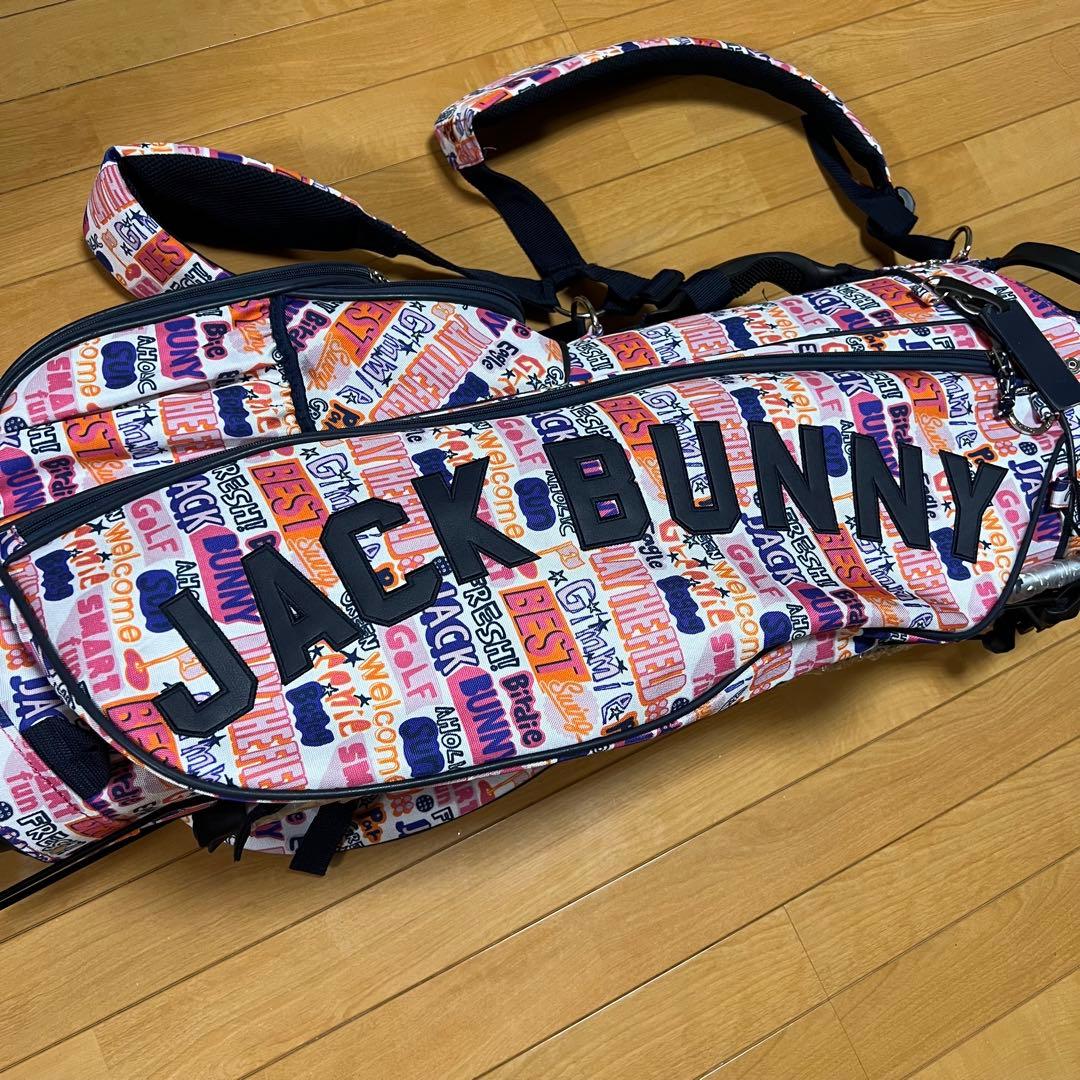 【極美品】ジャックバニー ゴルフ スタンド式 キャディバッグ 8.5型 総柄