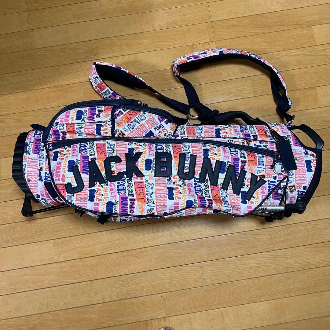 【極美品】ジャックバニー ゴルフ スタンド式 キャディバッグ 8.5型 総柄