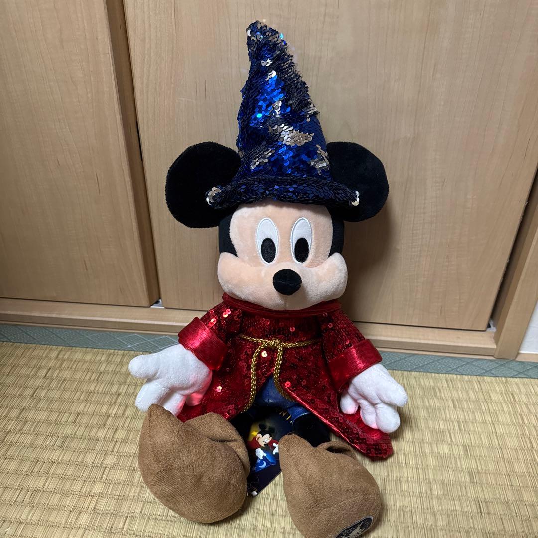 【弟子くんセット】ディズニー ファンタジア ミッキー ぬいぐるみ スパンコール