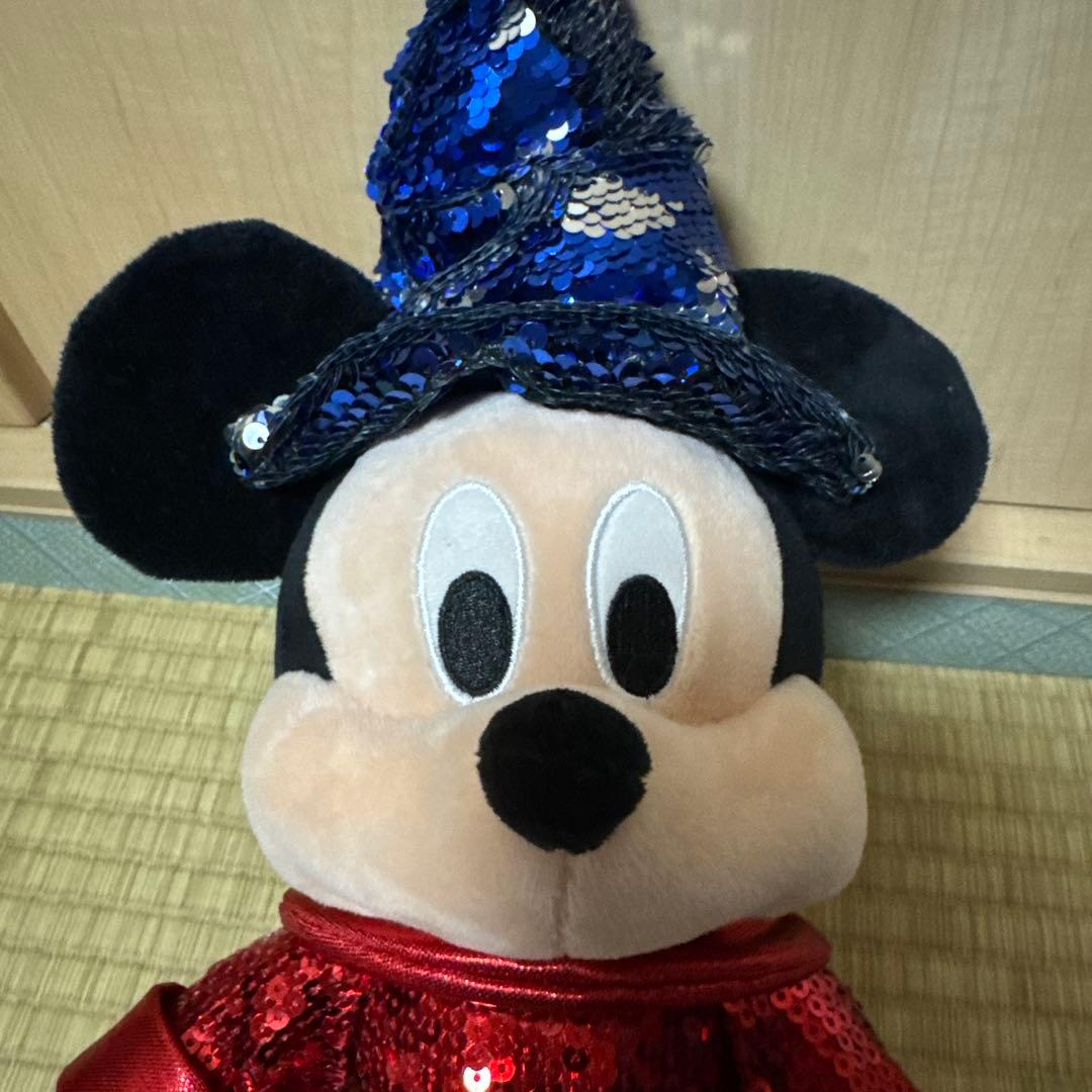 【弟子くんセット】ディズニー ファンタジア ミッキー ぬいぐるみ スパンコール