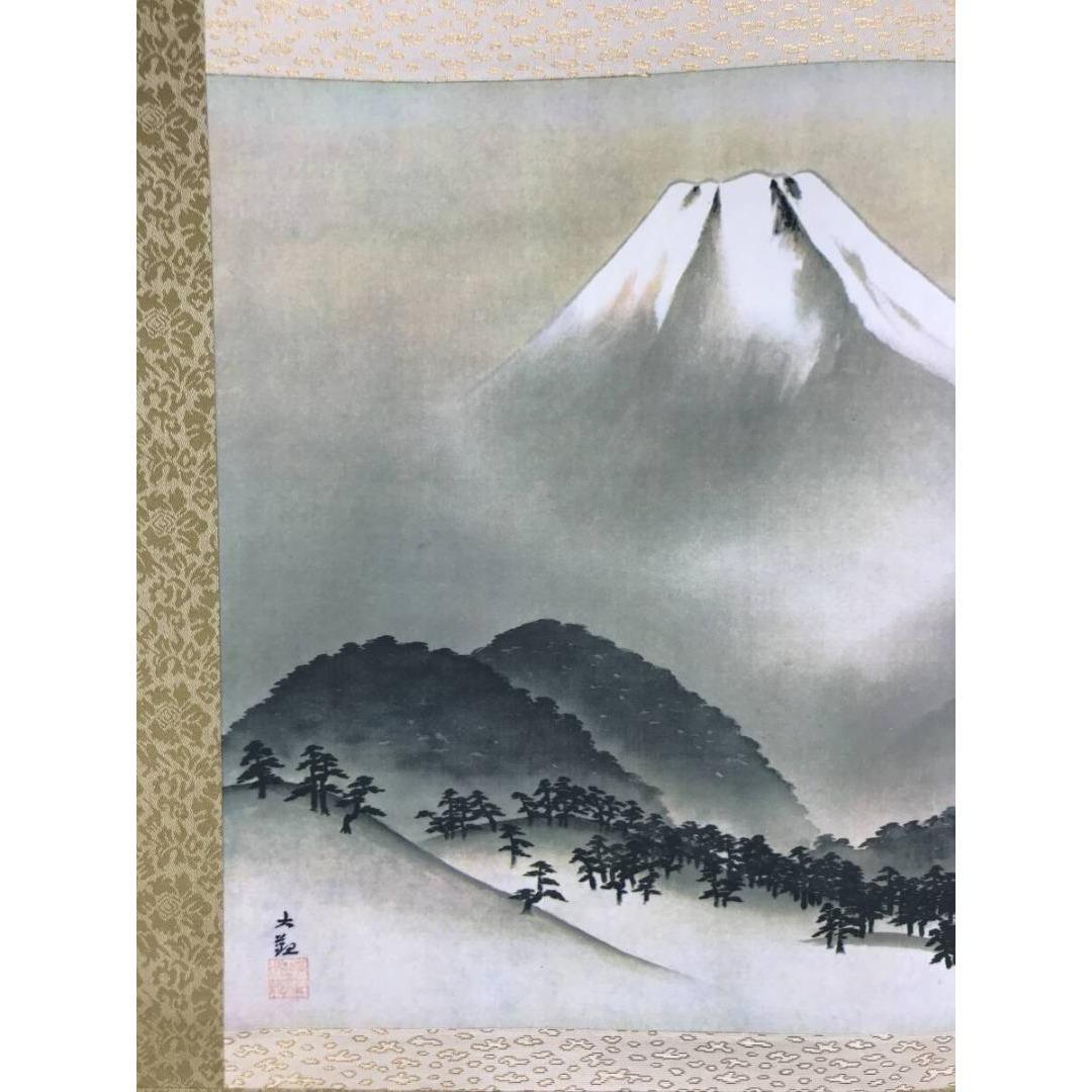 複製/横山大観/雪景富士山図/横物/掛軸☆宝船☆AK-317