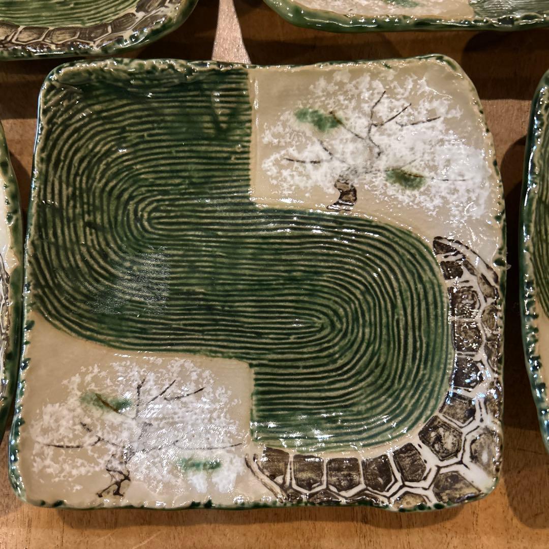花風流　龍峰　織部桜　銘々皿揃