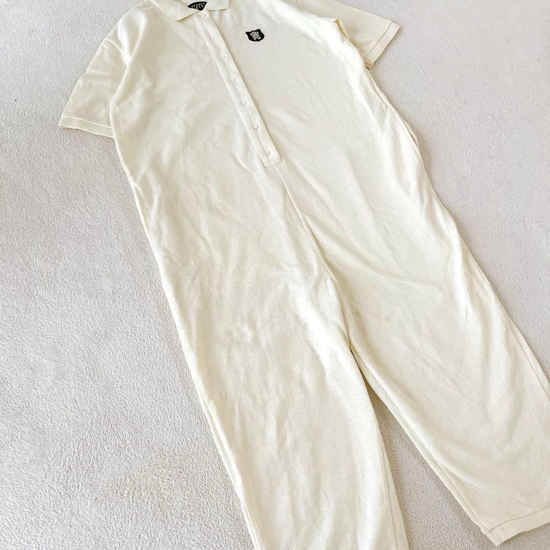 美品★PEALY GATES★ロゴワッペン オールインワン つなぎ オフホワイト
