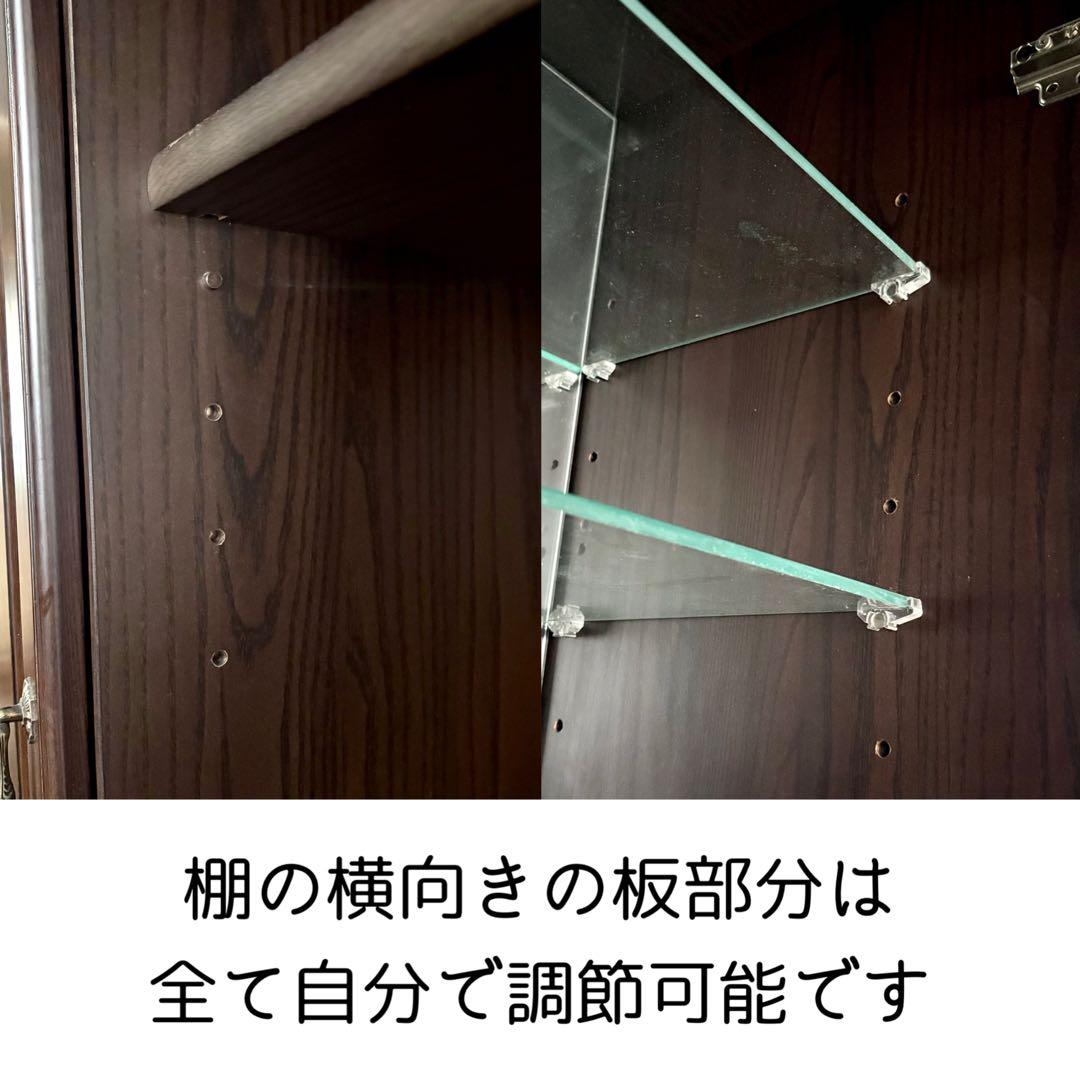 壁面収納テレビボード　テレビ台　アンティーク調　ダークブラウン　木製