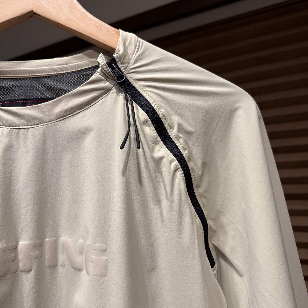 BRIEFING GOLF WIND PULLOVER サイズМ ベージュ