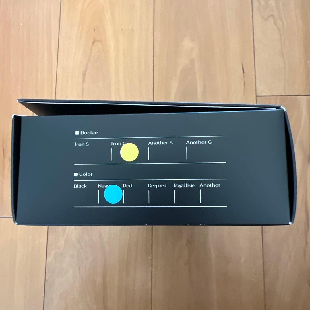 新品コアエナジーネイビー×ゴールドCore Energy レザーベルト