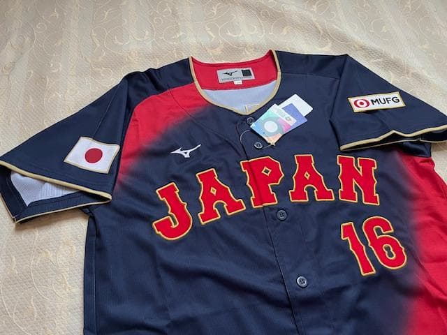 大谷翔平16WBC2026侍ジャパンレプリカロードジャージパッチ付限定品L