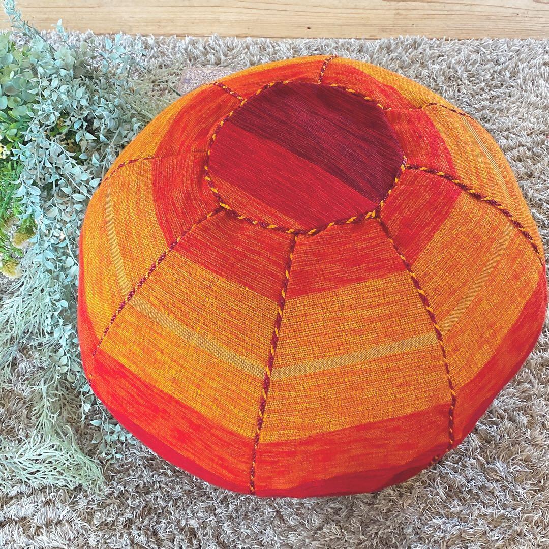 モロッコ製 プフ 約40×50cm スツール オットマン