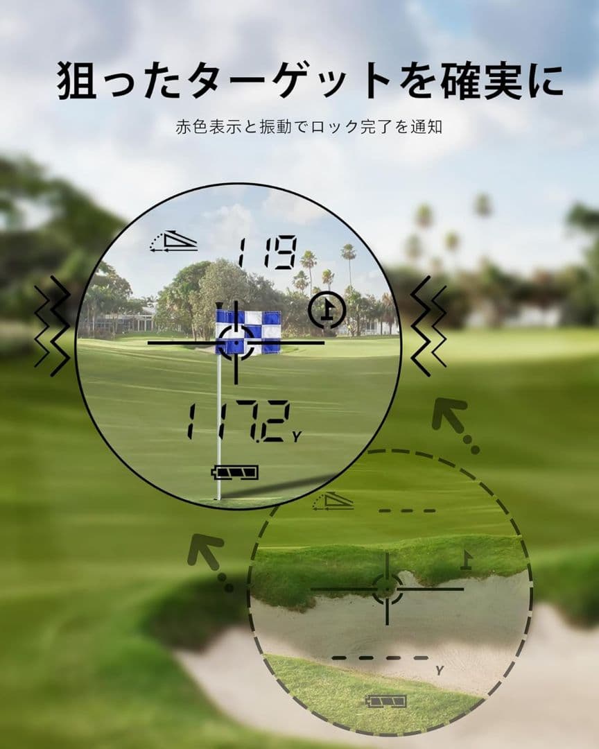 DORMIE ゴルフ距離計 T80 三点測距 1000yd レーザー距離計 高精