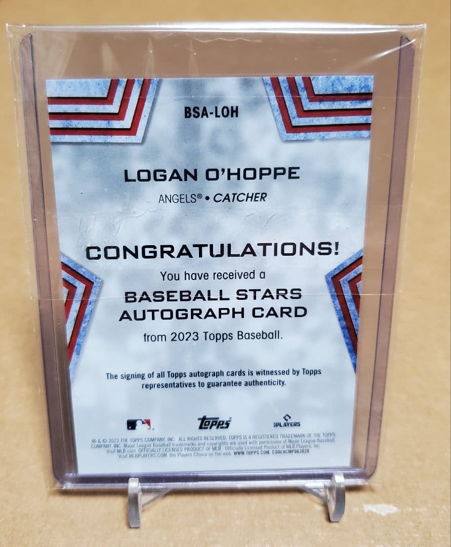 Topps オホッピー O'HOPPE 直筆サインカード