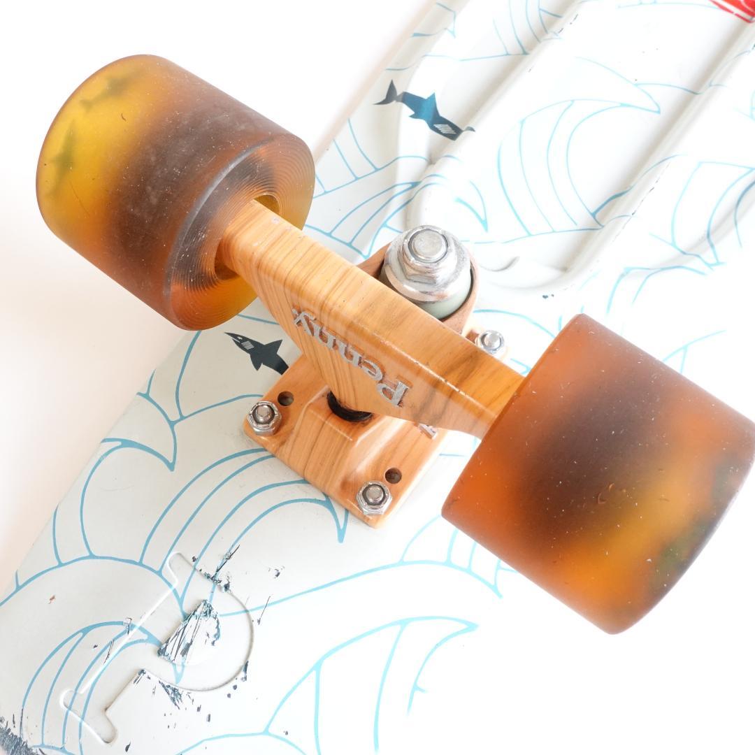 Penny サメ スケートボード ニッケル 27インチ ダイビング波模様 サーフ