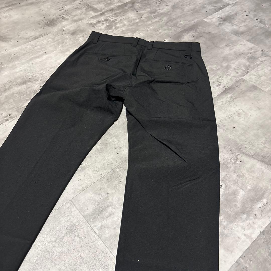 CRINOS ブラックパンツ スリムフィット