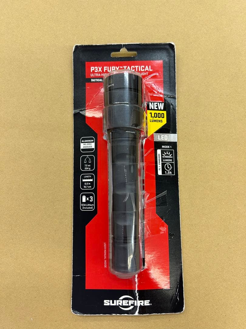シュアファイア LEDライト P3Xフューリー タクティカ 黒 P3X-A-BK