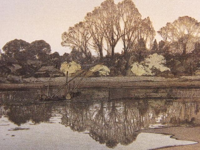 吉田博、【吉川】、希少な額装用画集より、美品、日本人画家、新品額装付
