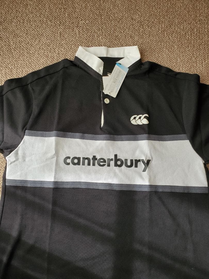放出！新品未使用Canterbury ラガーシャツ L ブラック/ホワイト