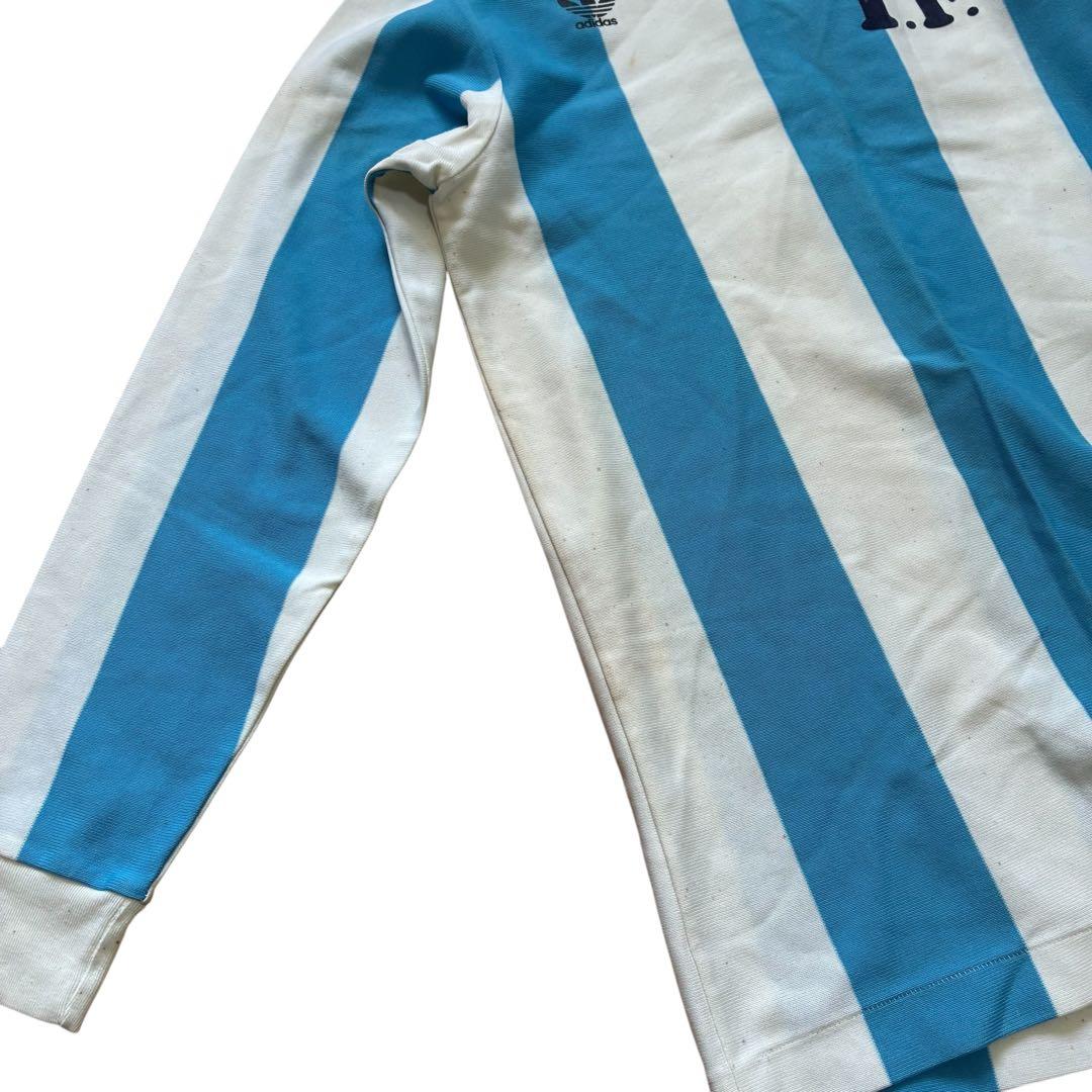 70s adidas ストライプ アルゼンチンカラー サッカーシャツ