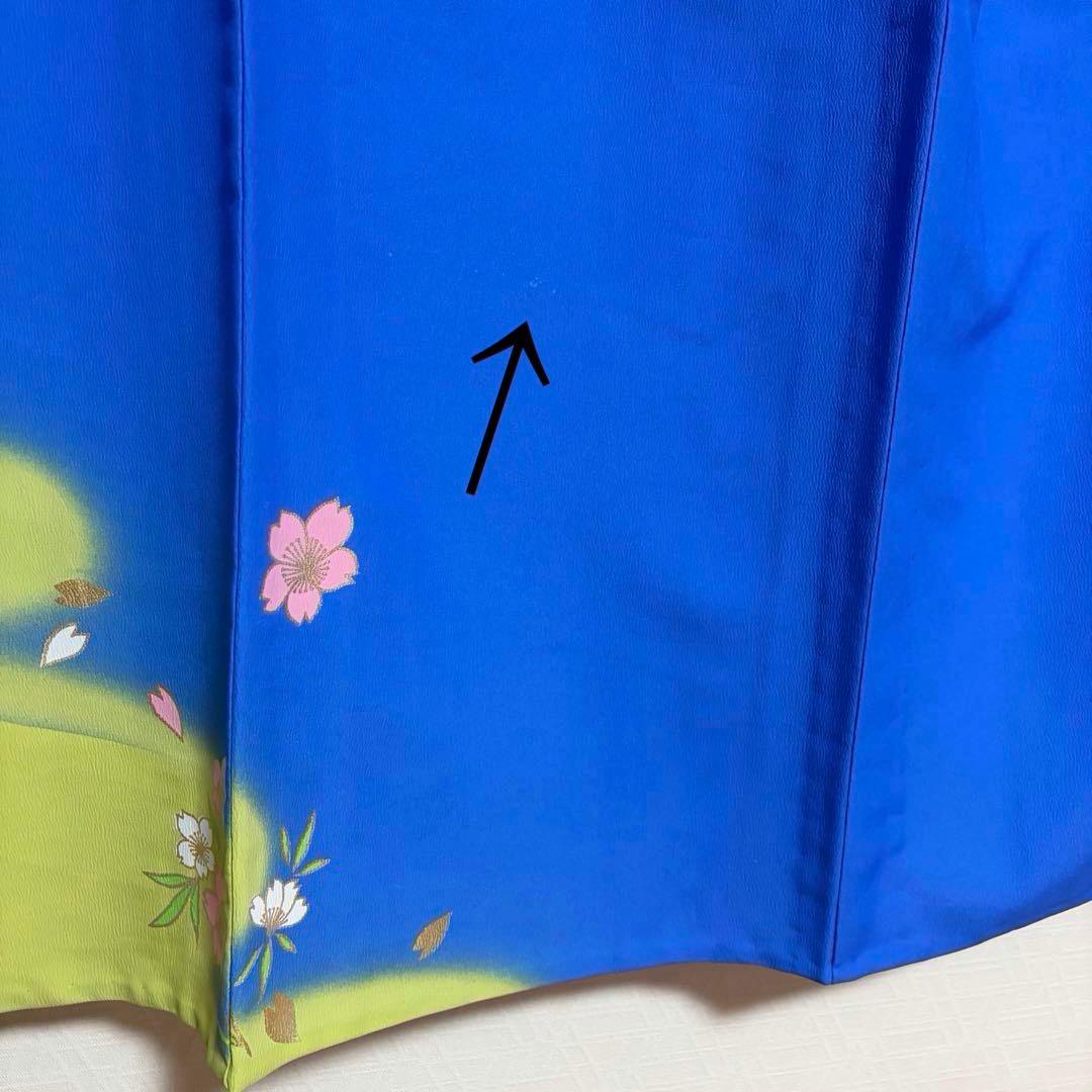 【舞台衣装】 。桜に貝合わせのような模様 単衣 バチ衿 身丈約161cm