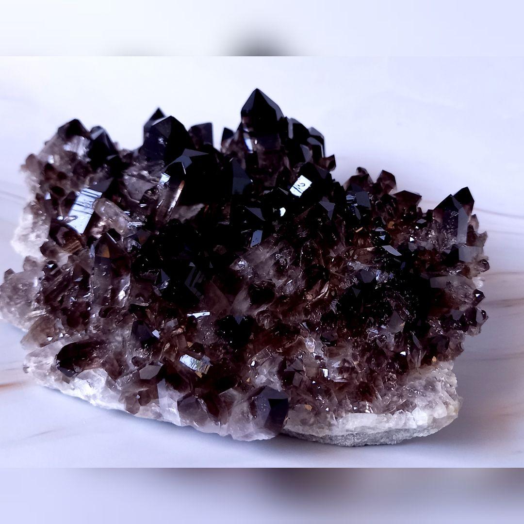 美麗☆高品質☆スモーキークォーツ☆クラスター☆黒水晶☆パワーストーン【189 】