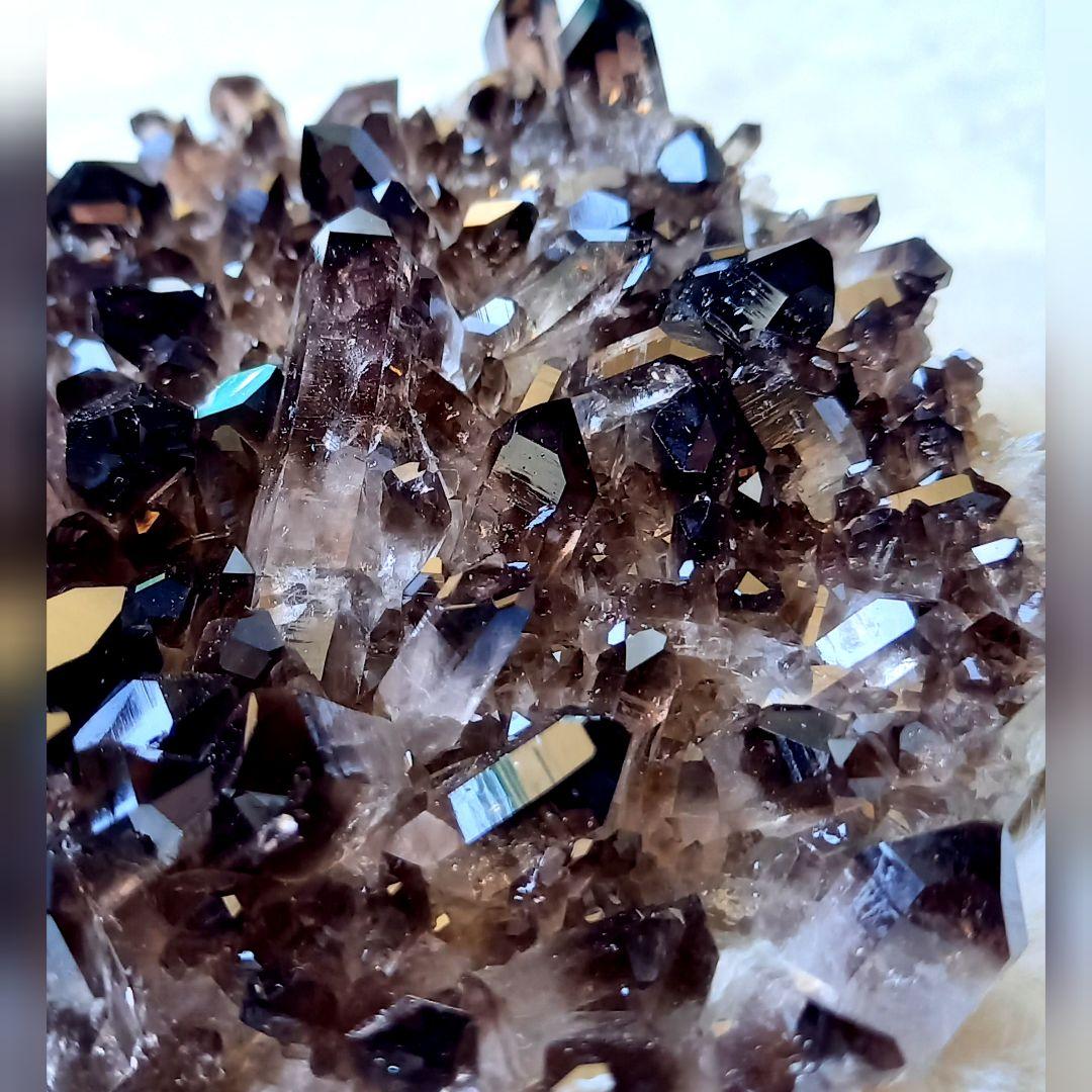 美麗☆高品質☆スモーキークォーツ☆クラスター☆黒水晶☆パワーストーン【189 】