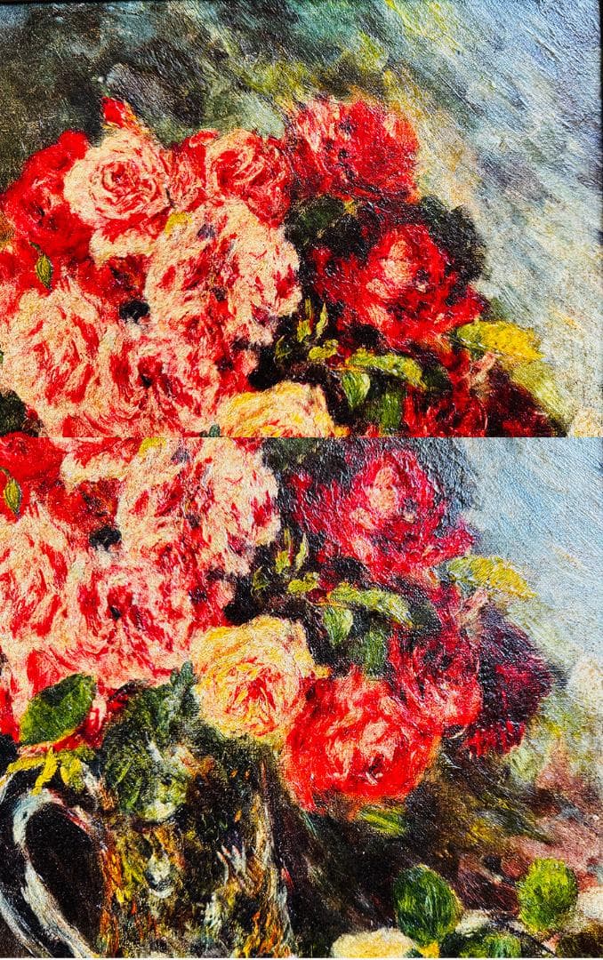 ルノアール 「 ばら 」 共同印刷 複製画 F10 額寸 縦73cm 横61cm