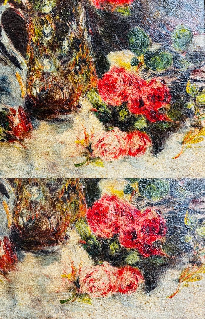 ルノアール 「 ばら 」 共同印刷 複製画 F10 額寸 縦73cm 横61cm