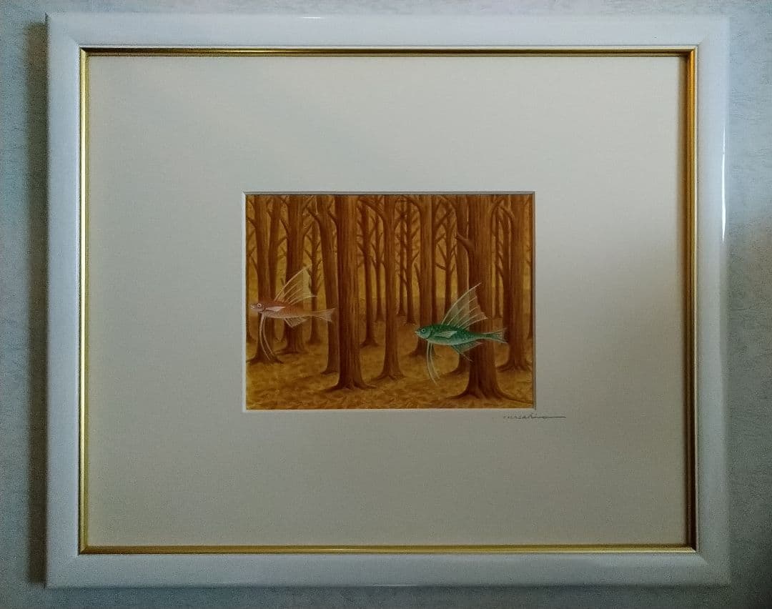 「筋少様用、b.C2点まとめて」美しく幻想的なアクリル画　原画１点物