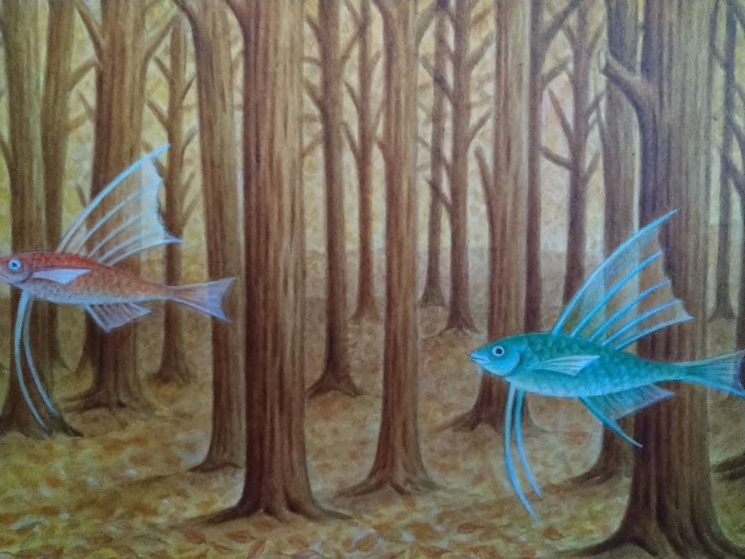 「筋少様用、b.C2点まとめて」美しく幻想的なアクリル画　原画１点物