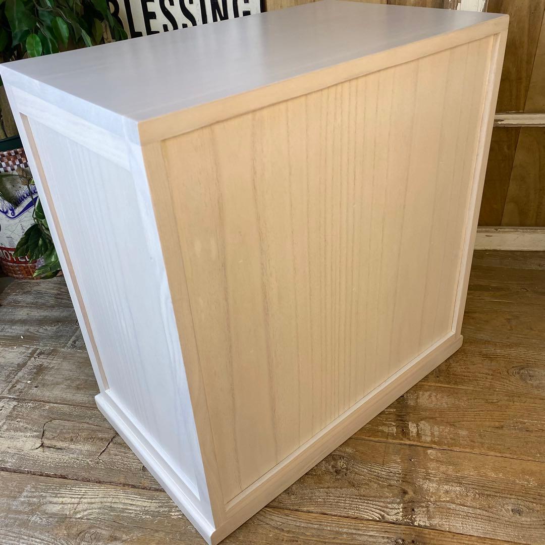 大幅値下げセール中！木製多引き出し桐チェストタンスホワイト二点セット収納家具
