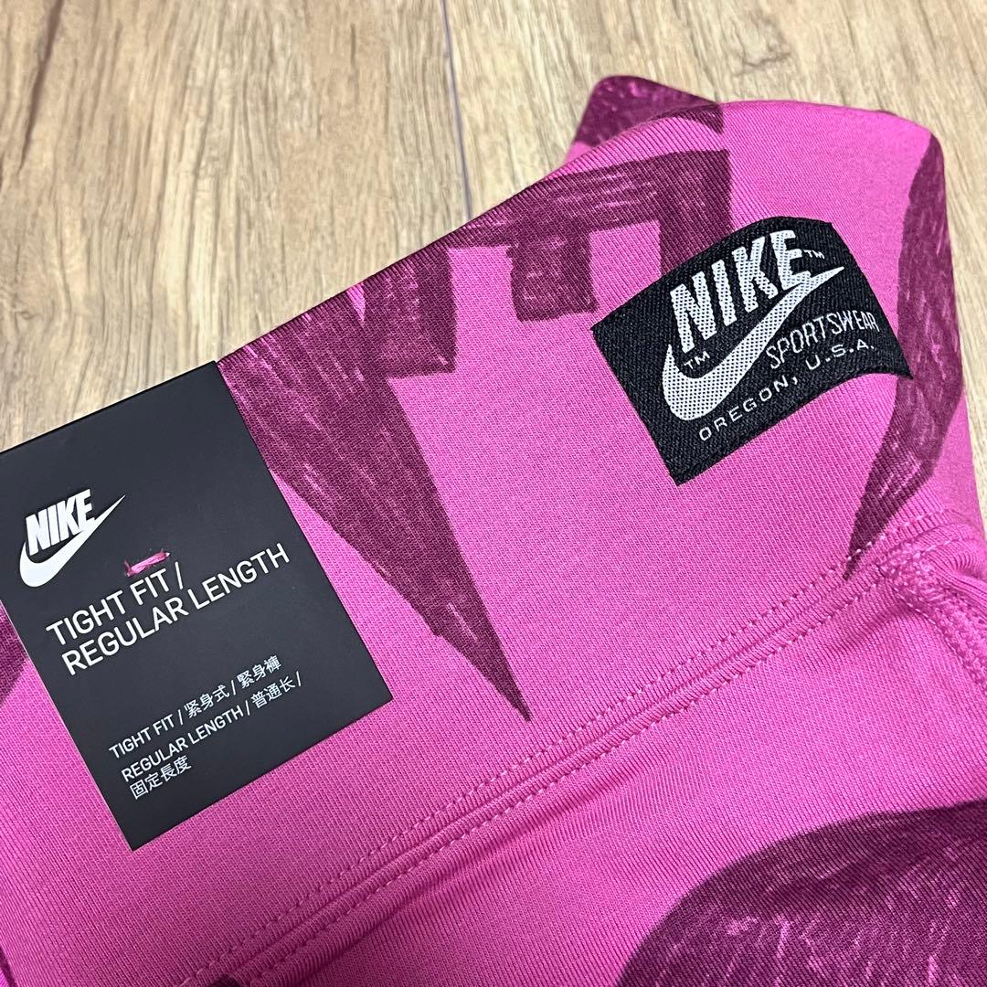 新品★NIKE ナイキ ブラトップ & レギンス 2点セット ロゴ ピンク L