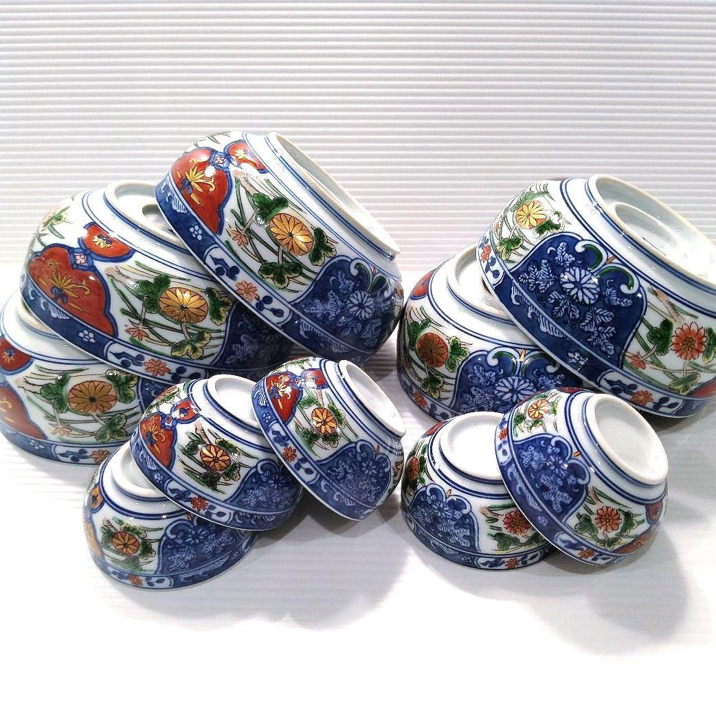有田焼 古伊万里 金彩 色絵 色錦 染錦 中鉢 小鉢 盛鉢 多用鉢 和食器
