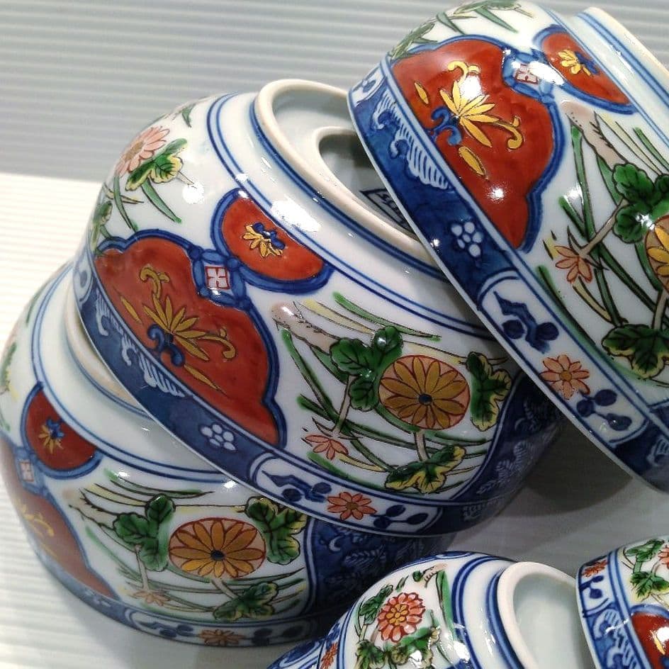 有田焼 古伊万里 金彩 色絵 色錦 染錦 中鉢 小鉢 盛鉢 多用鉢 和食器