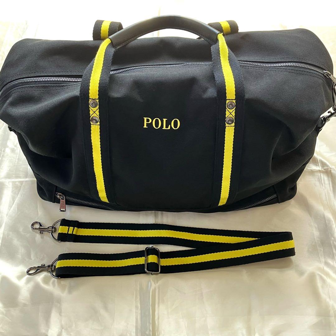 美品　ラルフローレン　ボストンバッグ ショルダーベルト付き