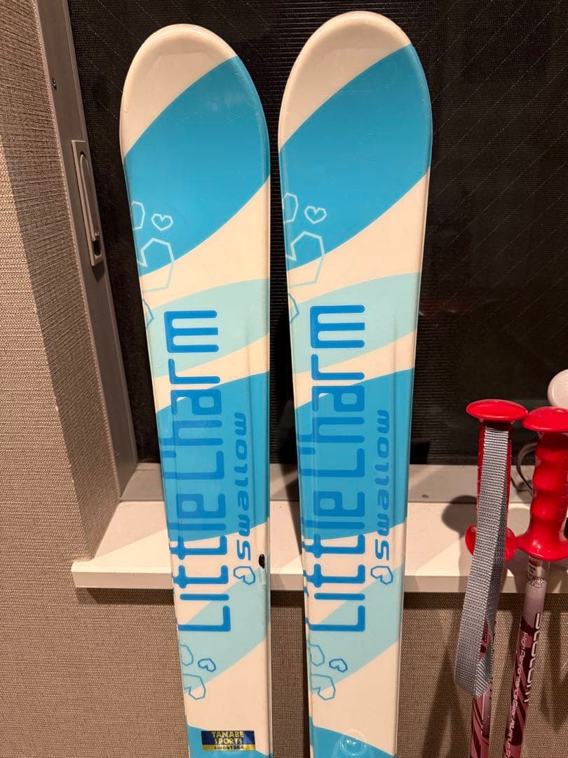 スキー板130cm、ブーツ22cm、ストックセット　ジュニア