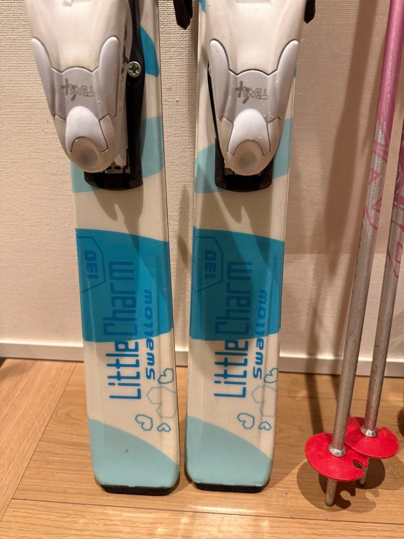 スキー板130cm、ブーツ22cm、ストックセット　ジュニア