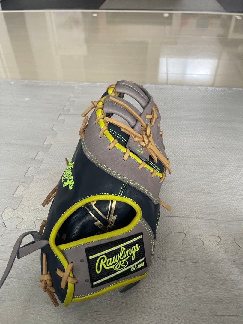 Rawlings ES-600 軟式グローブ 黒/灰/黄 ファーストミット