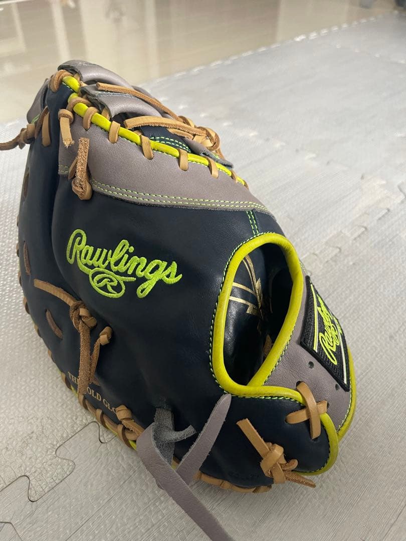 Rawlings ES-600 軟式グローブ 黒/灰/黄 ファーストミット