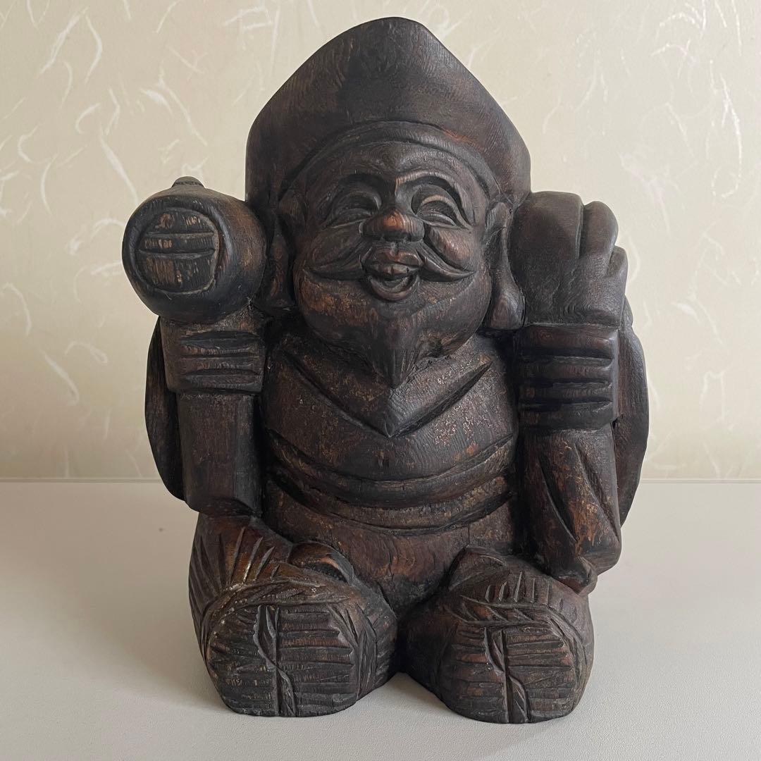 大黒天 大黒様 時代 当時物 縁起物 商売繁盛 骨董 木彫り 仏教美術 七福神