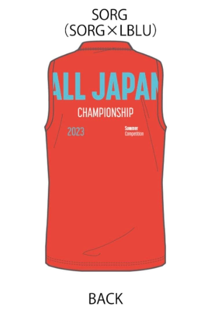 デサント インターハイ バレーボール ノースリーブ Tシャツ オレンジ L