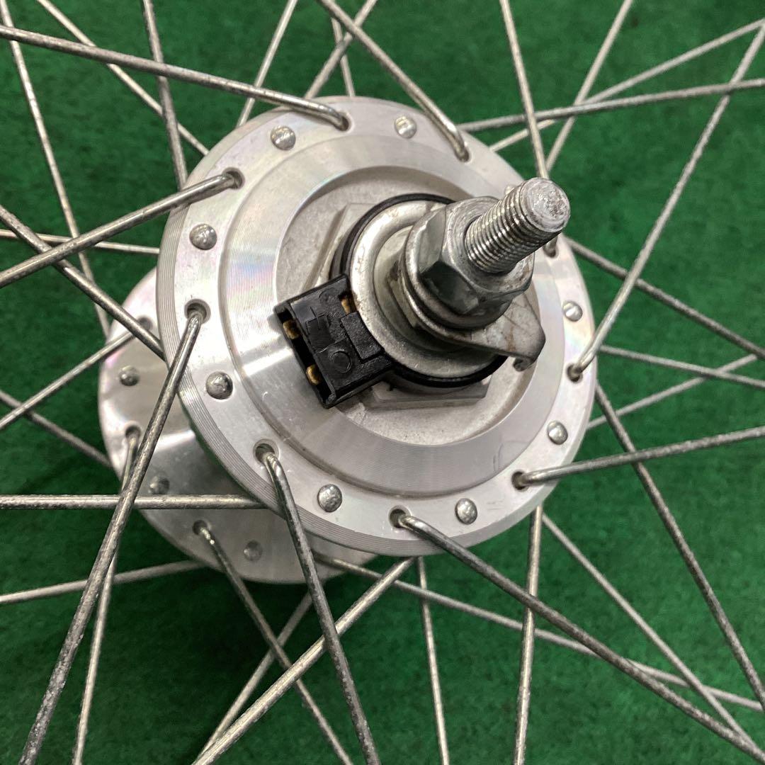 アルミリム　前輪 27x1-3/8 タイヤ付 ハブダイナモ 27インチ j2端子