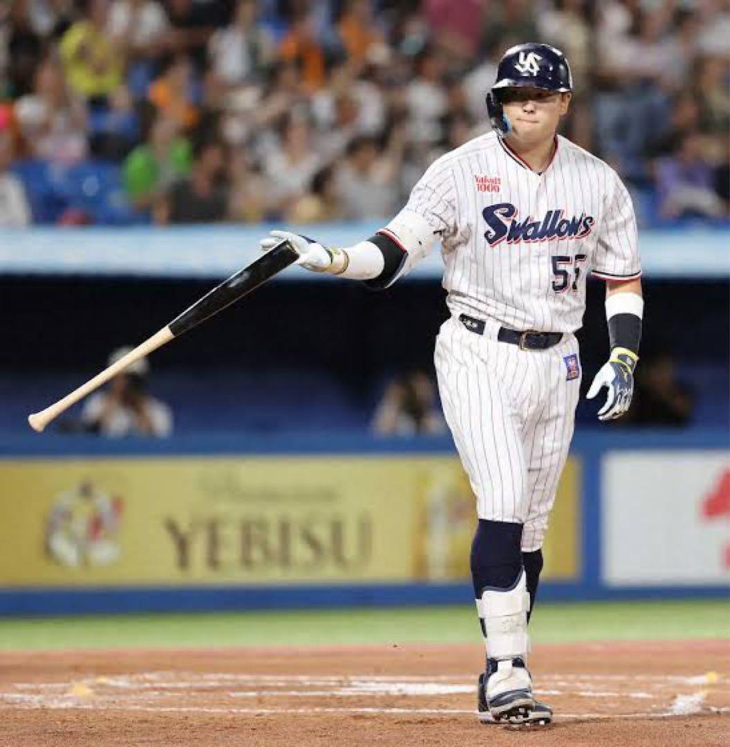 ヤクルトスワローズ　村上宗隆　バット NPBマーク 支給品　実使用　三冠王　山田