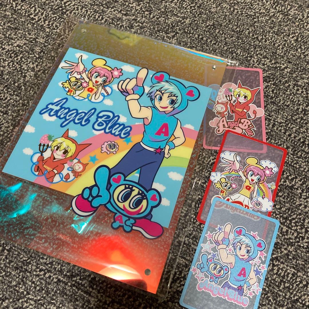 エンジェルブルー×江崎びす子コラボ　アクスタ　キーホルダー　缶バッジ　カード