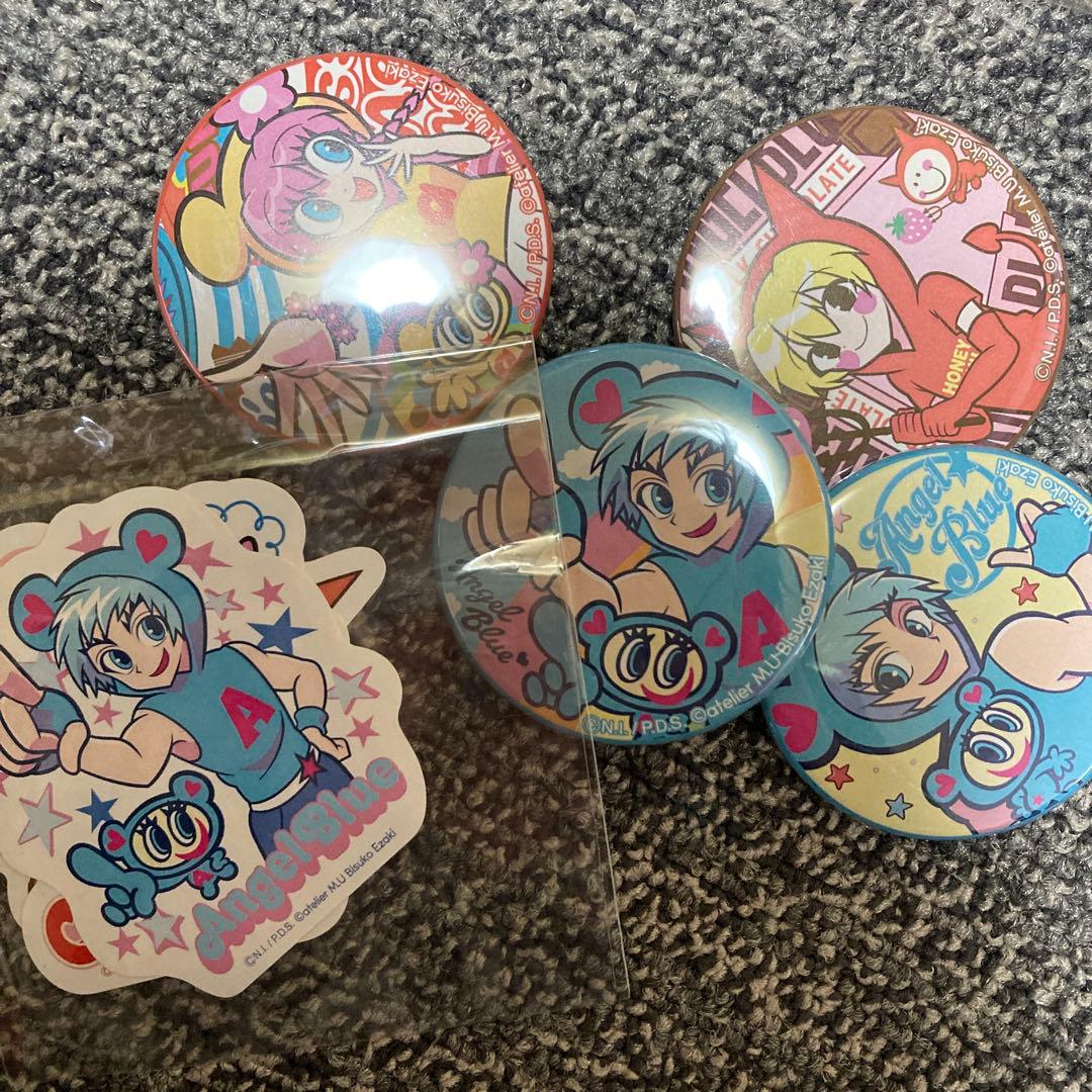 エンジェルブルー×江崎びす子コラボ　アクスタ　キーホルダー　缶バッジ　カード