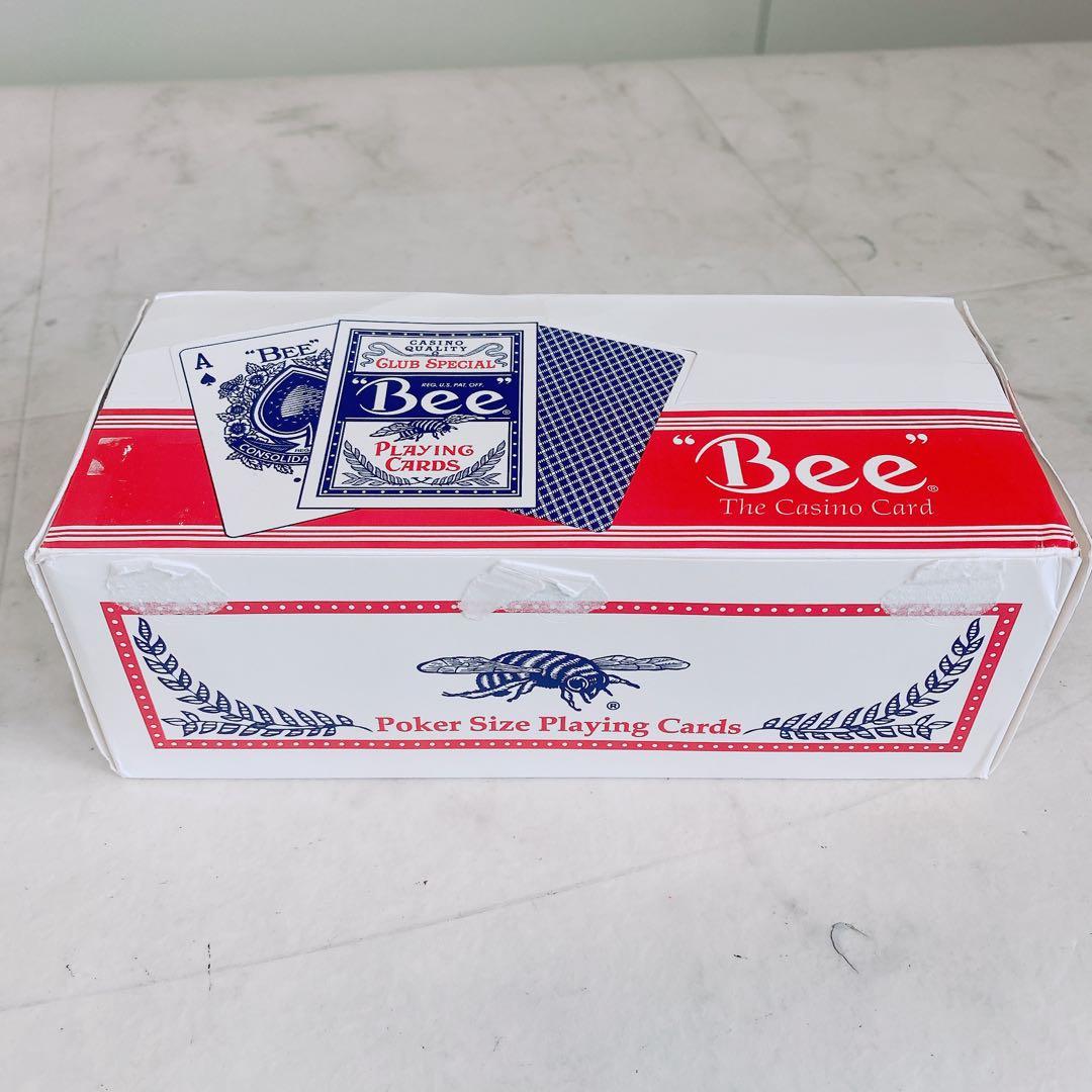Bee 青 トランプ カード カジノ 1ダース 未開封 No.92 ④3171