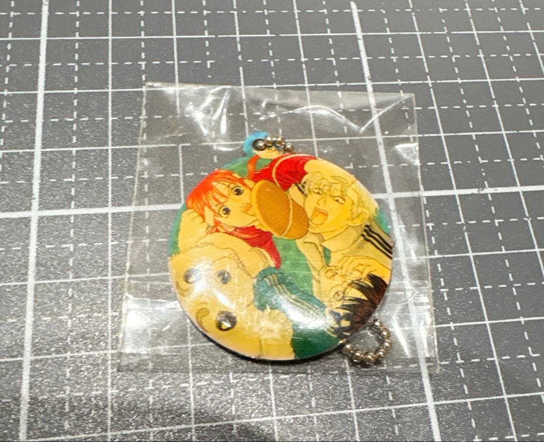 銀魂　坂田銀時　新八　神楽　定春　メタルキーチェーン　キーホルダー　原作絵