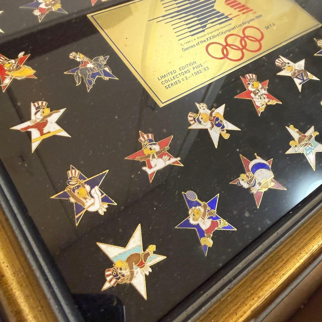 1984 ロサンゼルス五輪 限定ピンバッジ額装セット シリアル入り